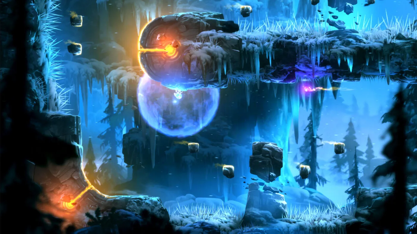 Các thử thách tại Ori and the Blind Forest có độ khó tăng dần